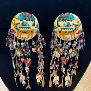 COPY - Lunch at the Ritz "Keeper of the Forest" clip-on earrlings